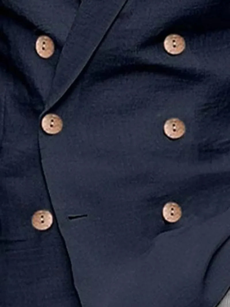 Slim fit blazer with wooden buttons
