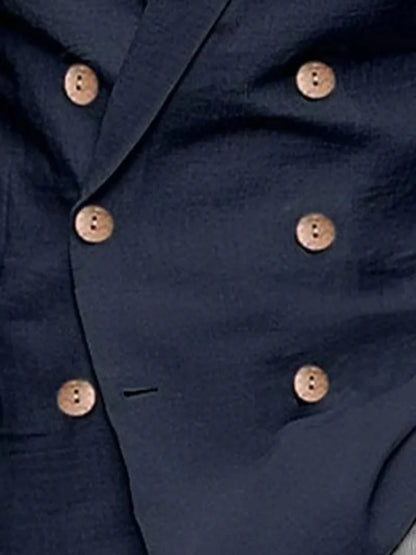 Slim fit blazer with wooden buttons