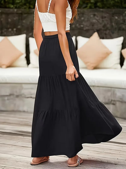 A-line skirt with high waist
