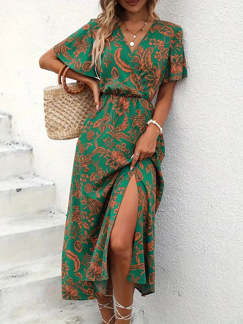 Wrap Dress with Floral Print