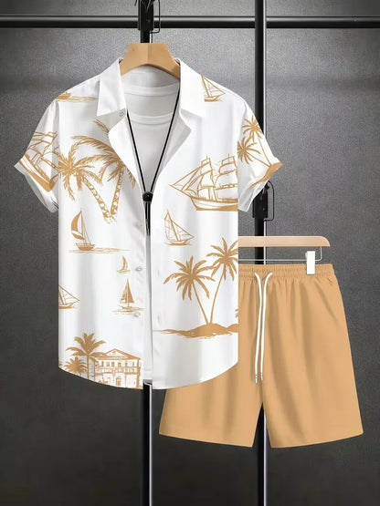 Set with Tropical Print