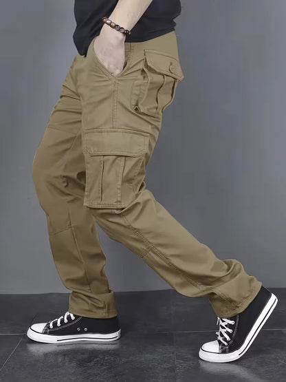 Cargo trousers with flap pockets