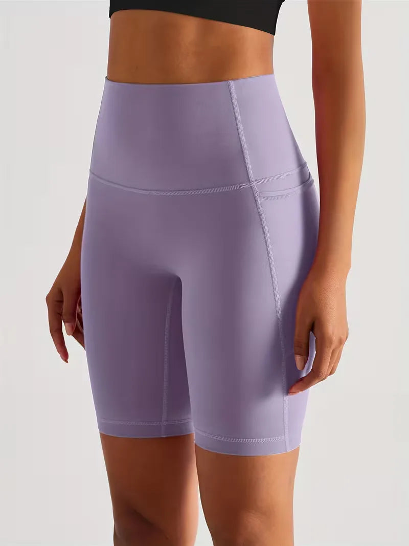 High-Waisted Sports Shorts