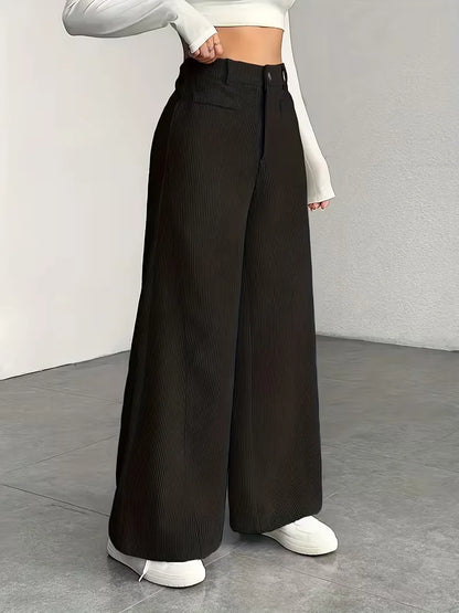Wide Leg Trousers with High Waist
