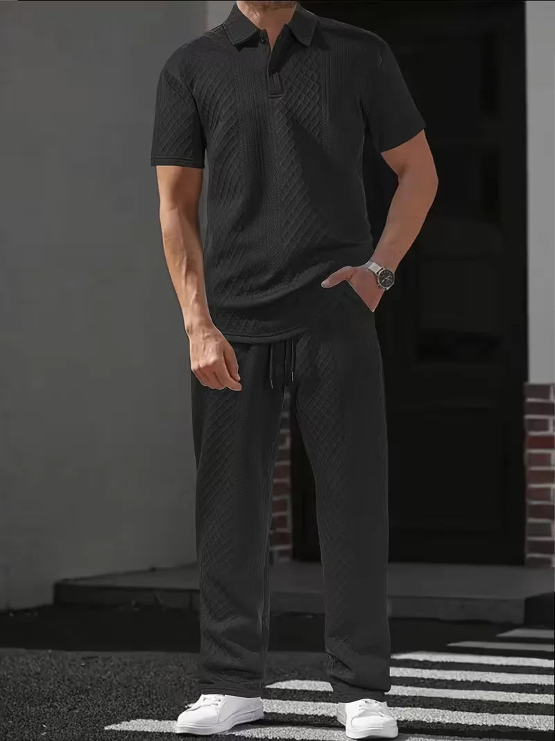 Lounge set with polo and trousers