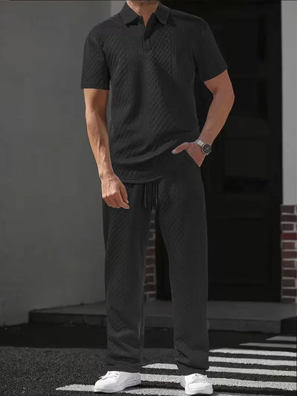 Lounge set with polo and trousers