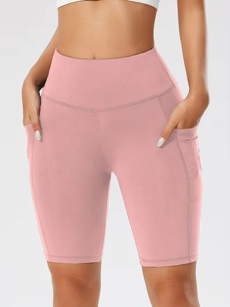 Slim-fit high-waisted shorts
