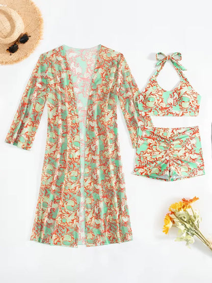 Cover-up with Halter Neck and Shorts