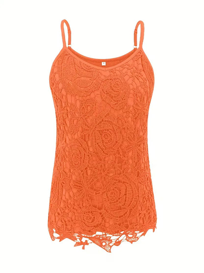 lace tank top with V-neck