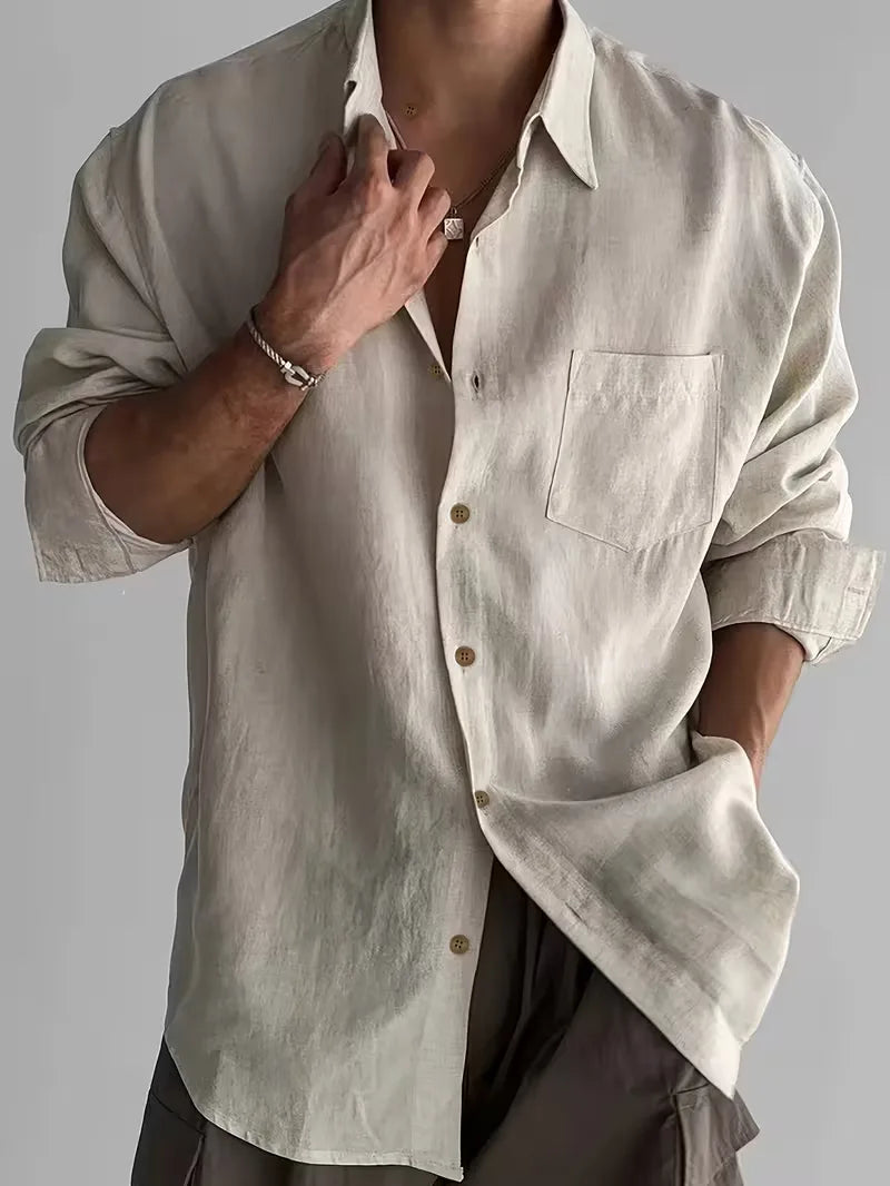 Casual shirt with V-neck