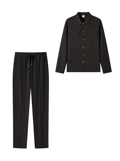 Bomber Jacket with Button Closure and Chest Pockets