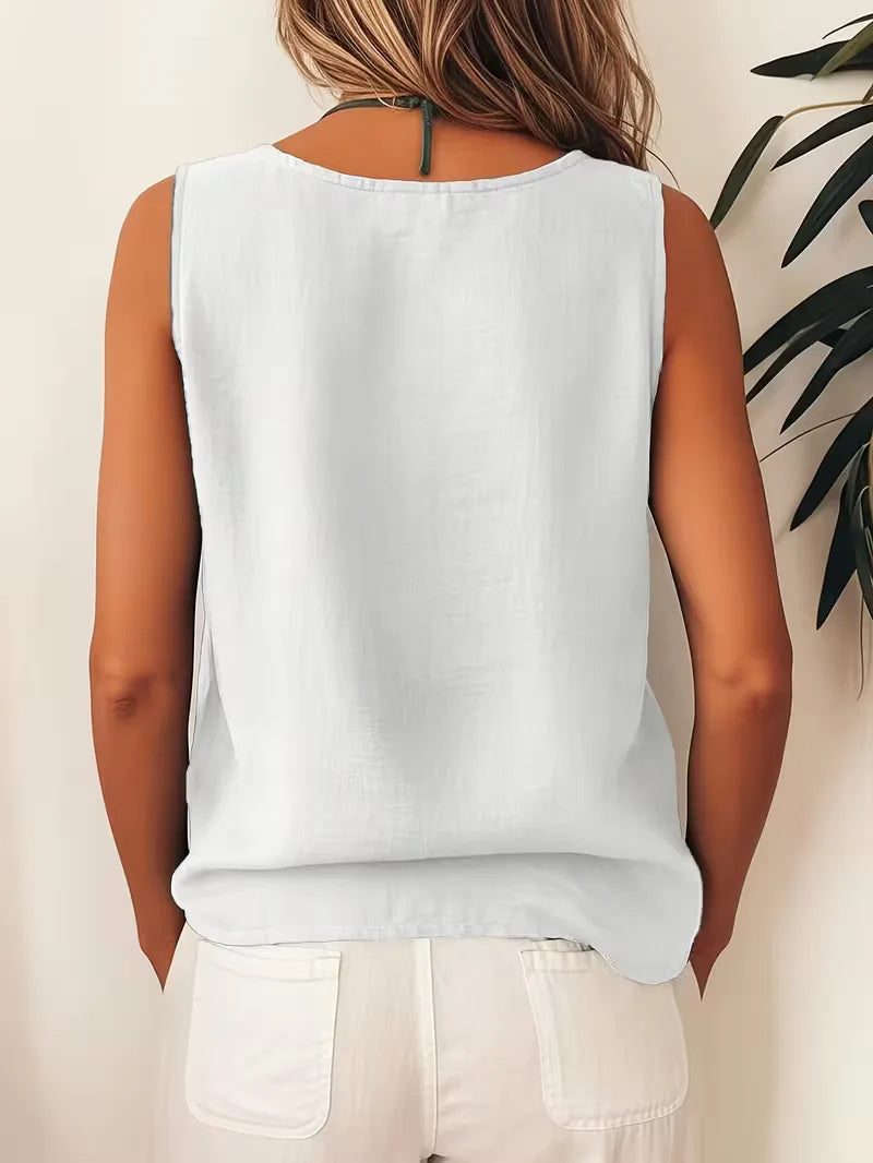 Bohemian ladies' blouse with buttons