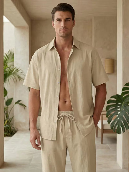 Short Sleeve Shirt with Long Trousers