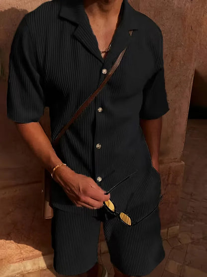 Summer Clothing Set with V-Neck