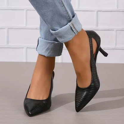 Stiletto with cut-out design