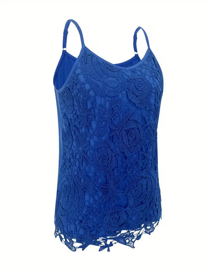 lace tank top with V-neck