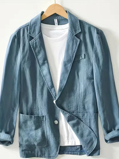 Blazer with Notched Lapel