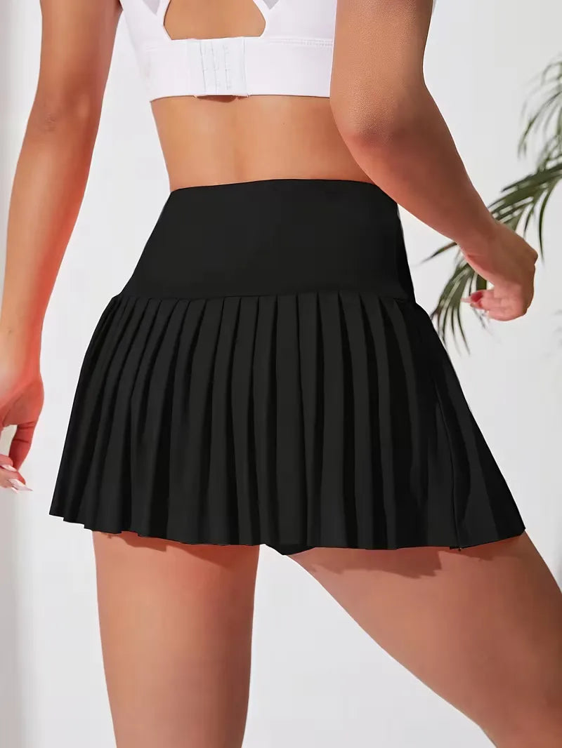 Pleated Skirt with High Waist