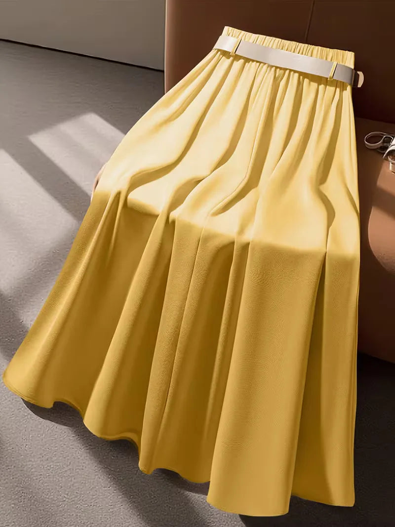 Pleated Skirt with High Waist