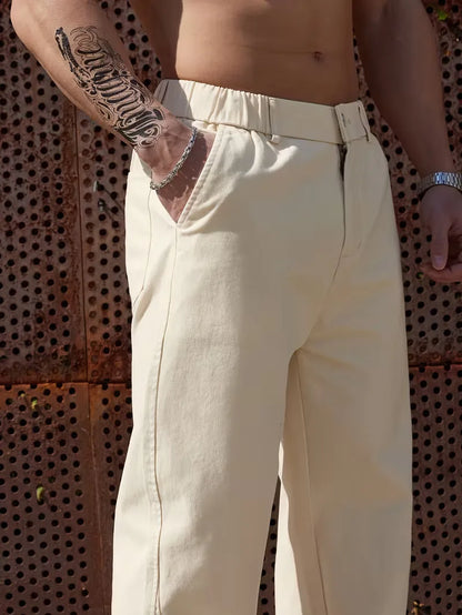 Trousers with Elastic Waistband