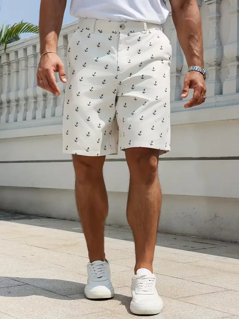 Shorts with Anchor Pattern
