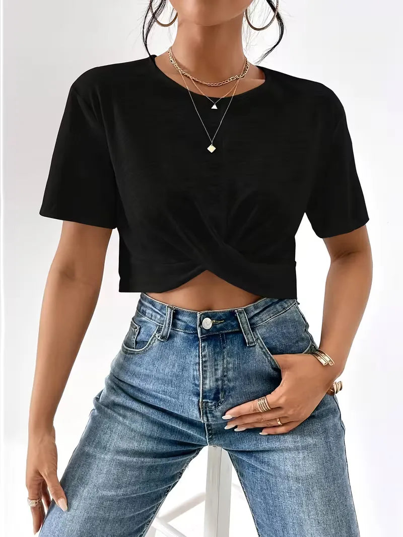 T-shirt with twist detail