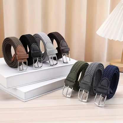 Wide belt with braided texture