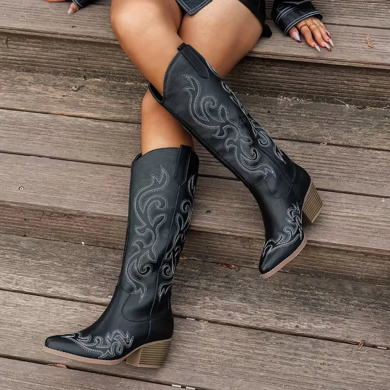 Cowboy Boots with Embroidery