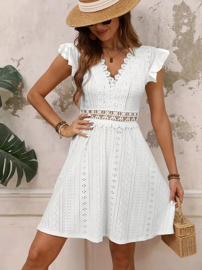 A-line dress with lace