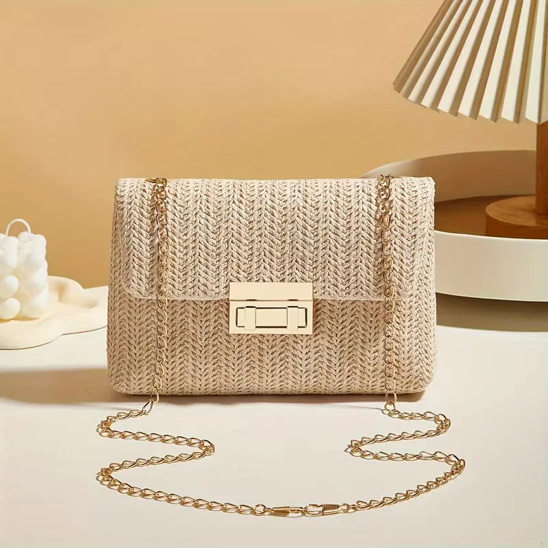 Shoulder Bag with Golden Chain