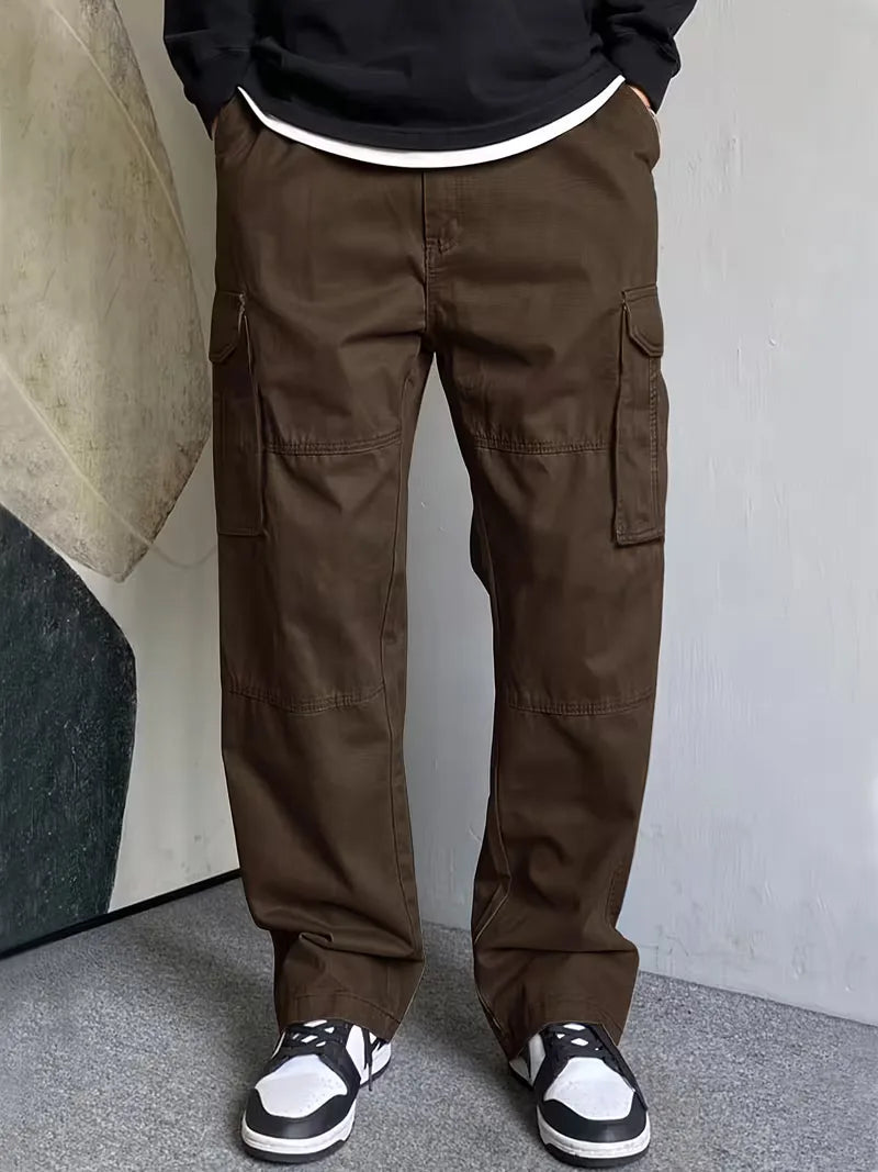 Cargo trousers with flap pockets