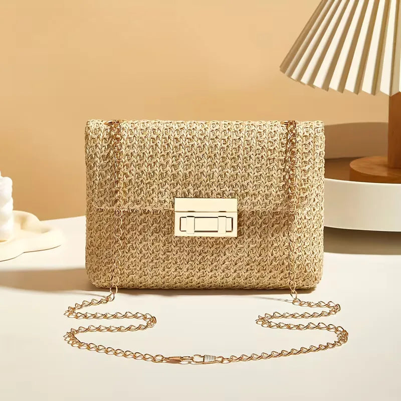 Shoulder Bag with Golden Chain