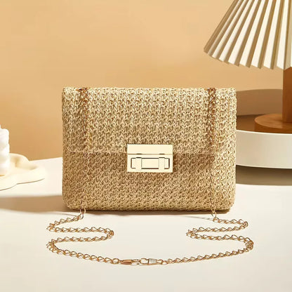Shoulder Bag with Golden Chain