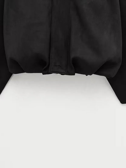 Bomber jacket with oversized fit