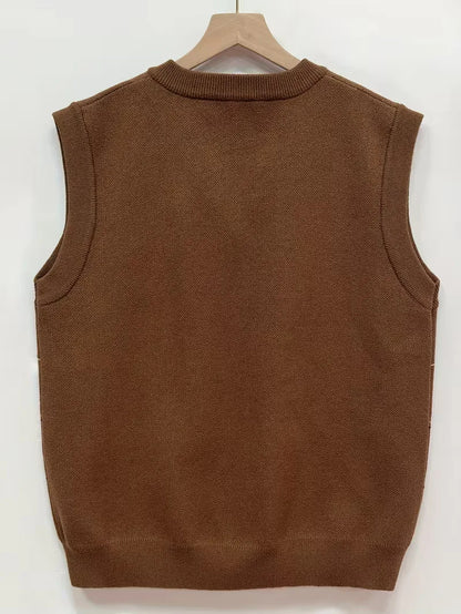 Sleeveless Waistcoat with V-Neck