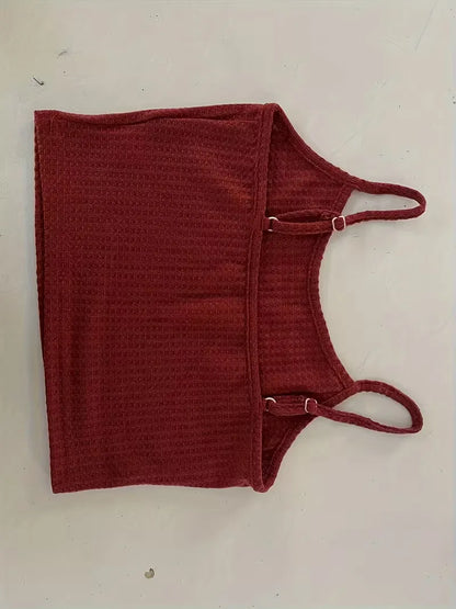 Three-piece set with waffle texture