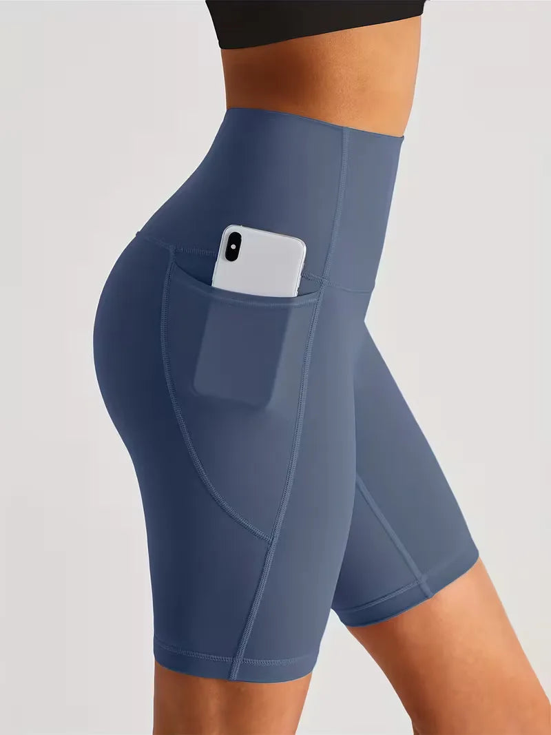 High-Waisted Sports Shorts