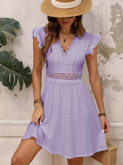 A-line dress with lace