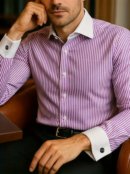 Smart shirt with mandarin collar