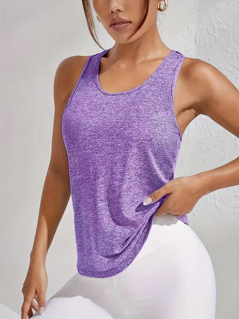 Racerback Sports Top with Mesh