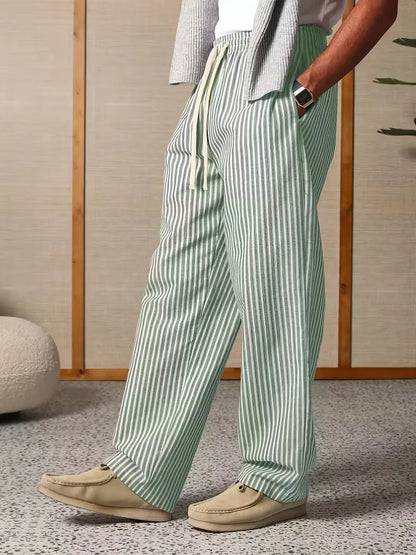 Striped joggers with a wide fit
