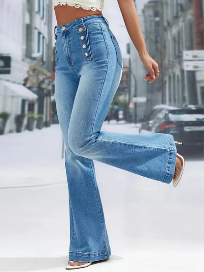 Flared jeans with high waist