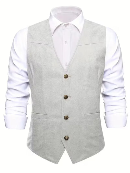 Waistcoat with V-neck and Buttons