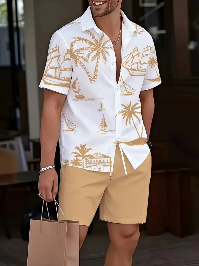 Set with Tropical Print