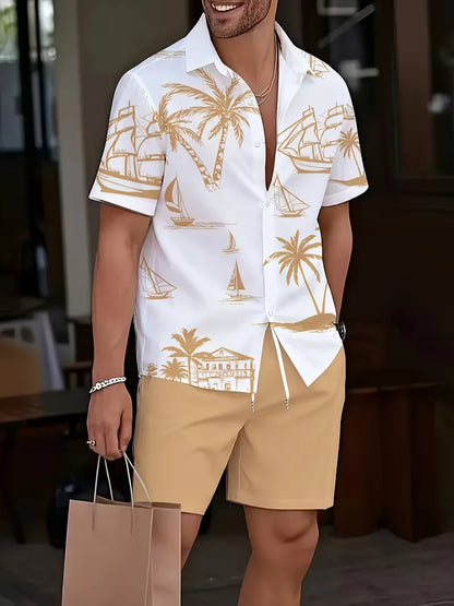 Set with Tropical Print