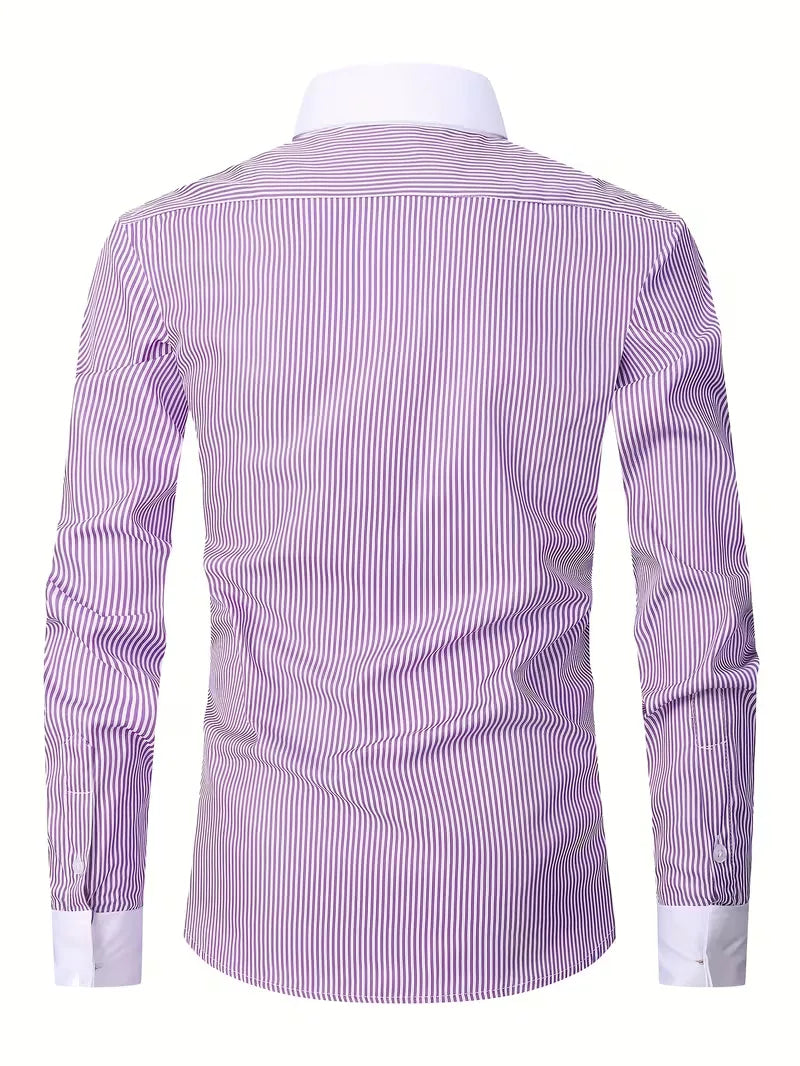 Smart shirt with mandarin collar