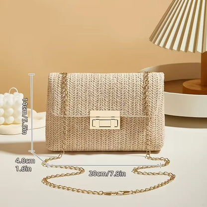 Shoulder Bag with Golden Chain