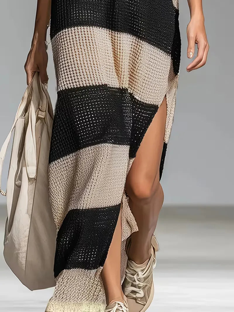 Maxi cover-up with V-neck