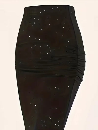 A-line skirt with speckles