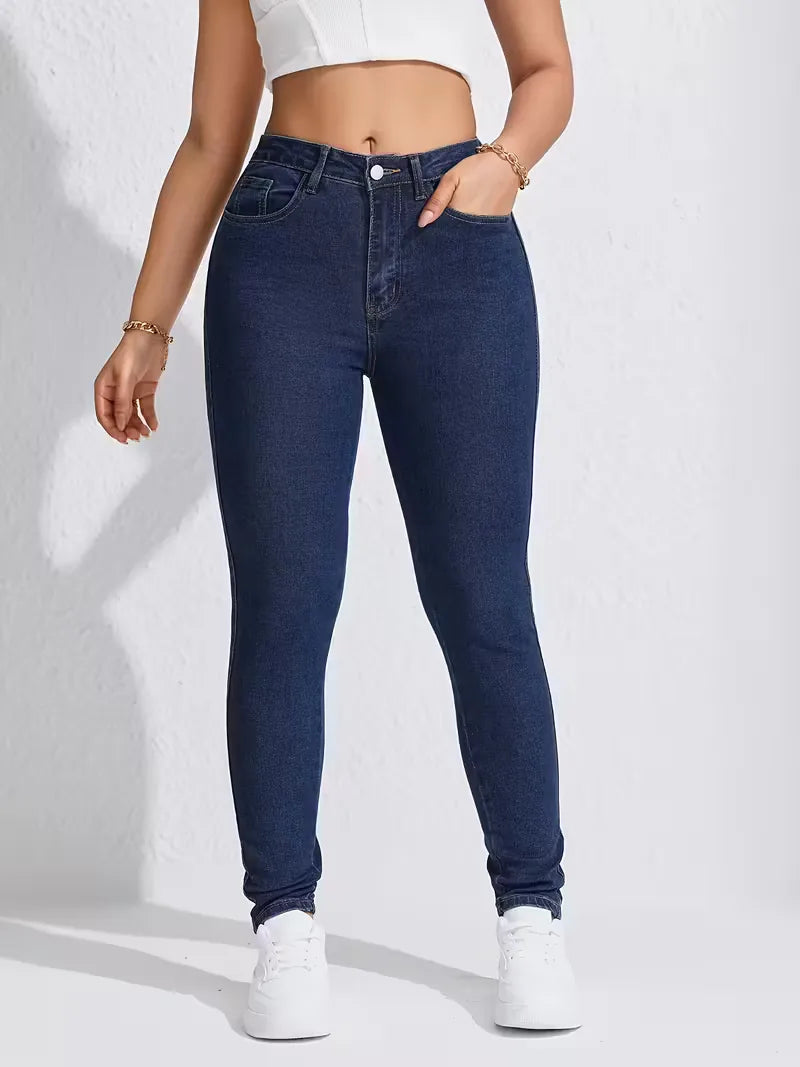 Skinny jeans with high waist